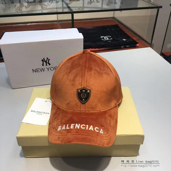 BALENCIAGA巴黎世家 原單刺繡LOGO款 時尚潮流燈芯絨棒球帽 LLWJ8594